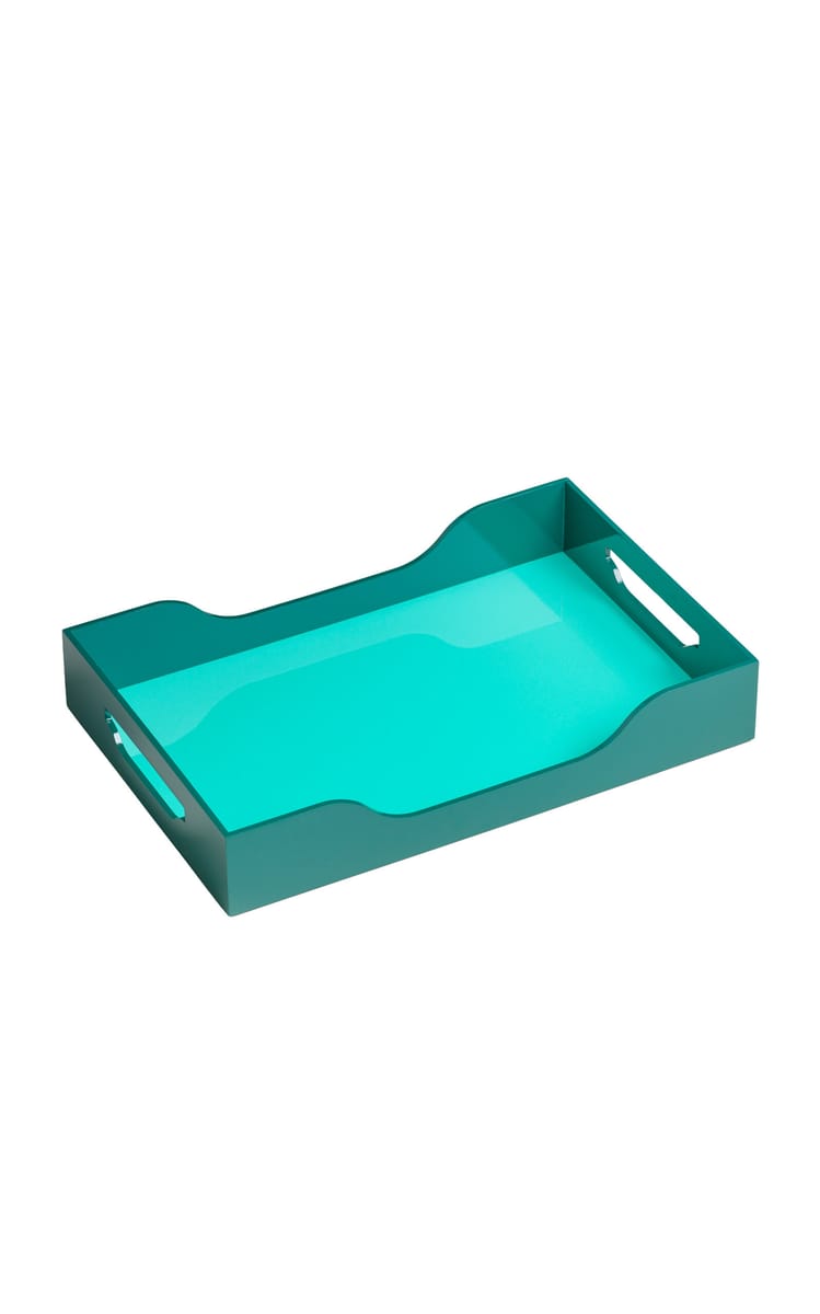 PRINTWORKS | Swell, Large Lacquered Tray - Turquoise
