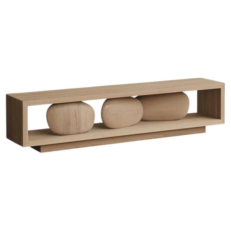 Bench Table Sereno No61, White Oak Piece By Joel Escalona