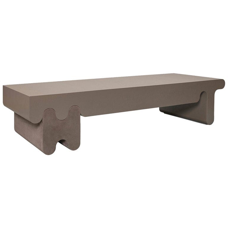 Contemporary Leather Coffee Table, Ossicle By Francesco Balzano For Giobagnara