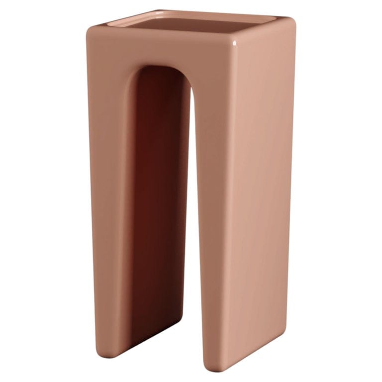 Ank Salmon High Gloss Side Table By Hermhaus, Mid-Century Modern