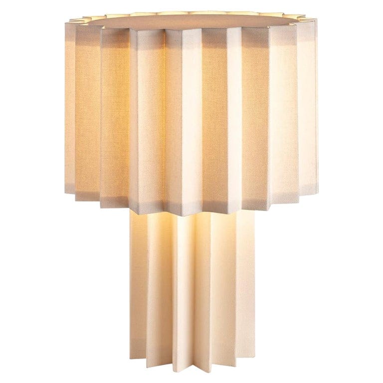 FOLKFORM - 'Plissé White Edition' Pleated Textile Table Lamp
