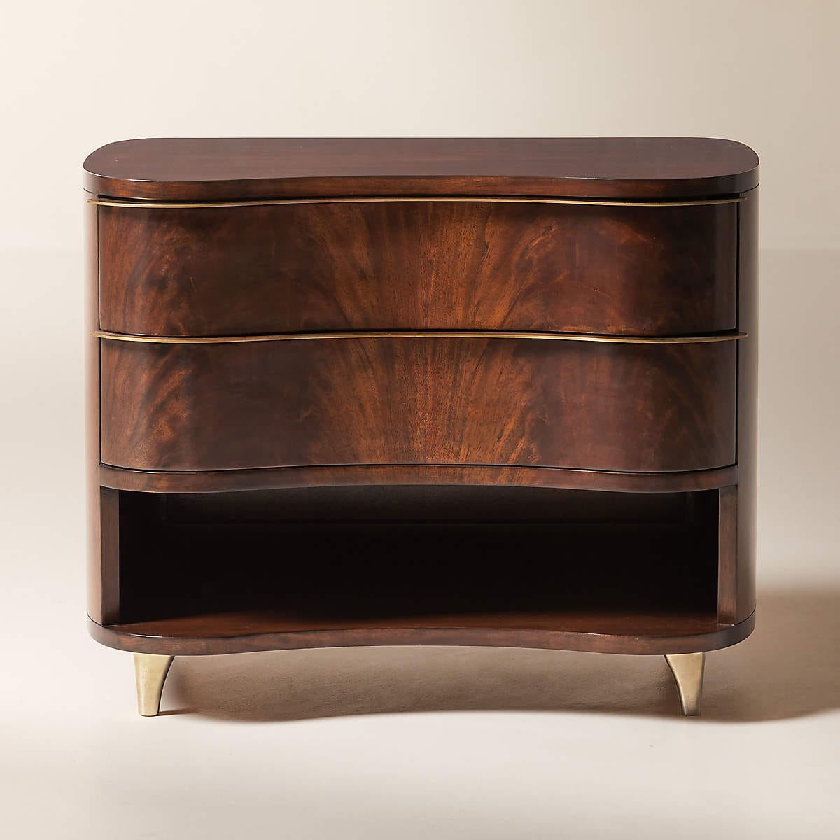 BRETT BELDOCK (BRETTDESIGNINC.COM) - Egan 28" Mahogany Wood 2-Drawer Nightstand