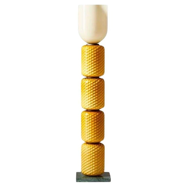 Cassina Ficupala Floor Lamp: Blown Glass & Marble, Mid-Century Modern