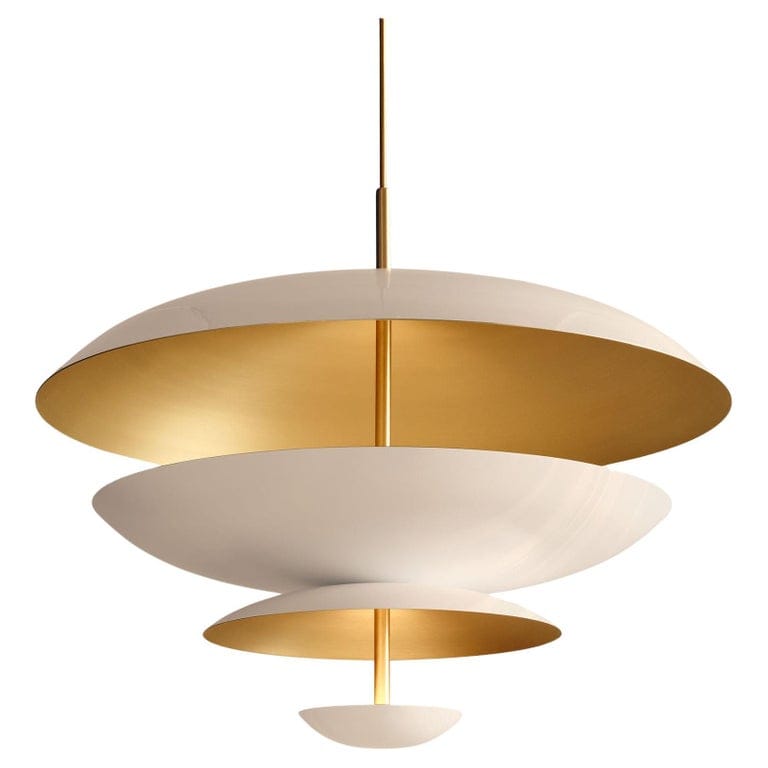 'cosmic Purion Chandelier 100' Handmade Piano Lacquered Brass Ceiling Light