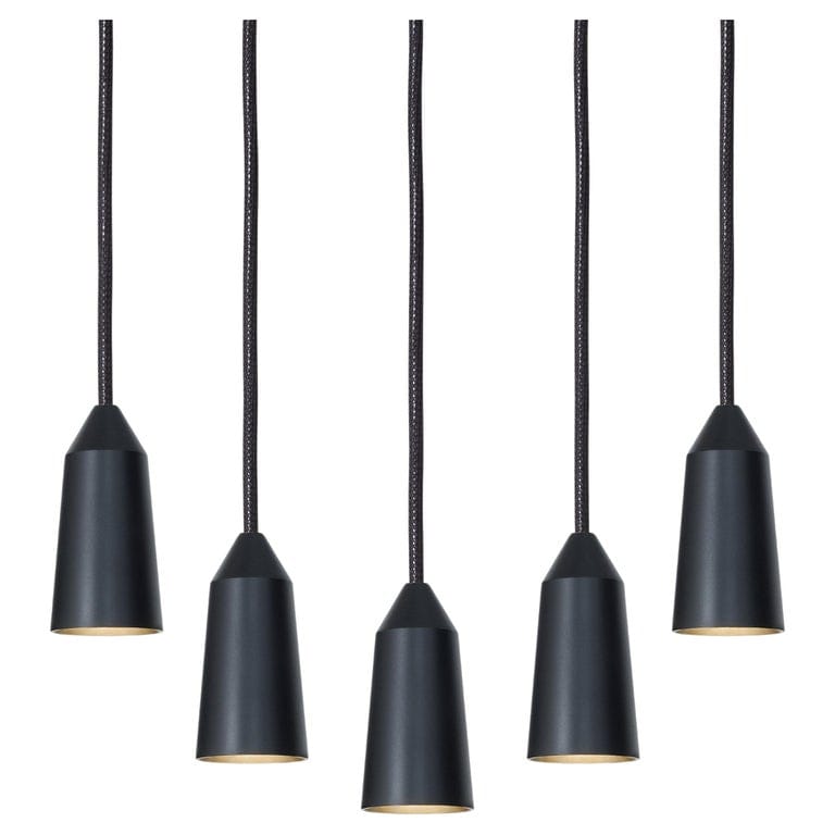 Set Of Five Henrik Tengler 3492-8 Massiv Black Edt By Konsthantverk