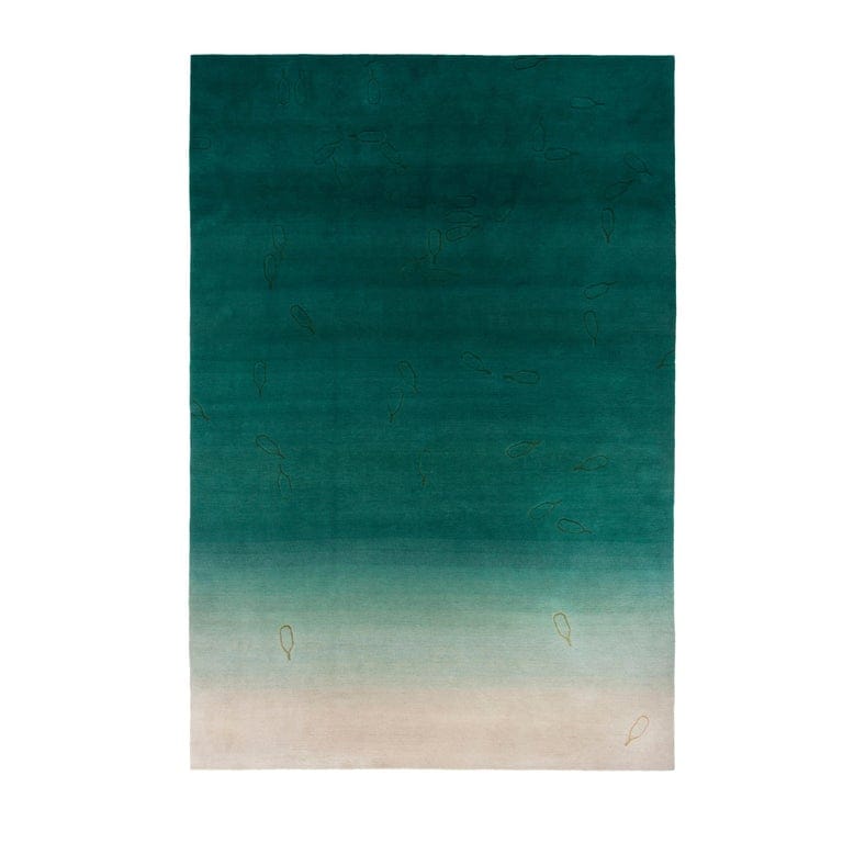 Color Flow Carpet, Hand Knotted In Wool, 100kpi, Florian Hauswirth