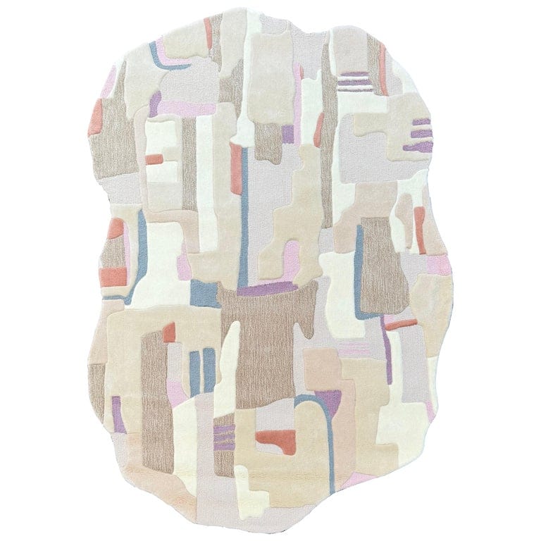 Sandlines Hand-Tufted Abstract Rug In Neutral And Pastel Tones By Rag Home