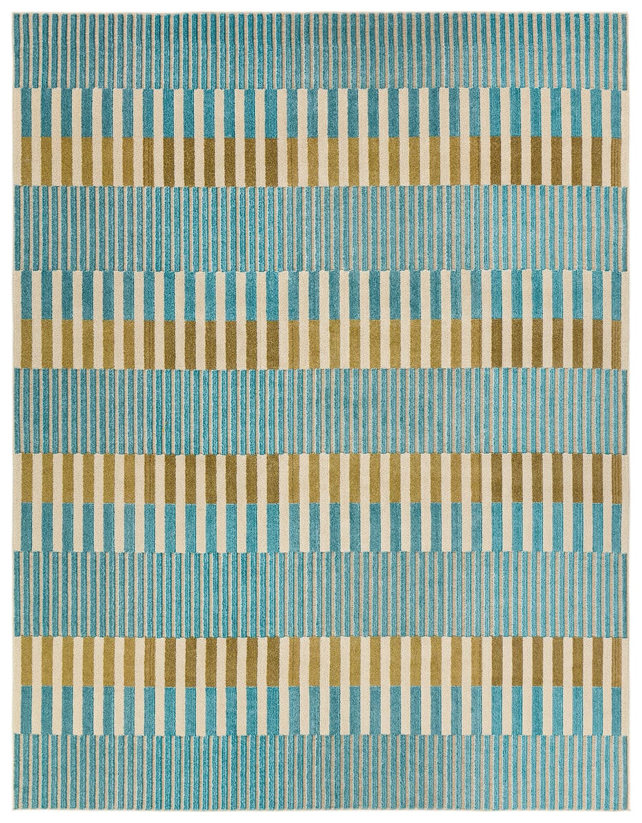 Winston Porter Geometric Blue Area Rug & Reviews