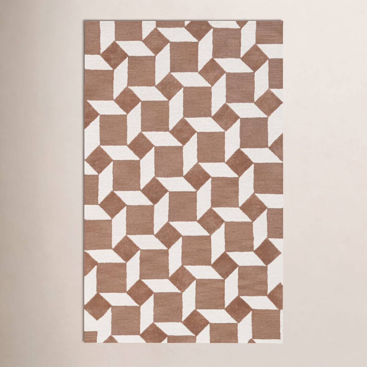 Nustory Rectangle Geometric Hand Tufted Wool Area Rug In Natural/ivory & Reviews