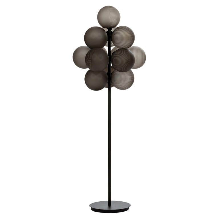 Stellar Grape Big Smoky Grey Acetato Black Floor Light By Pulpo