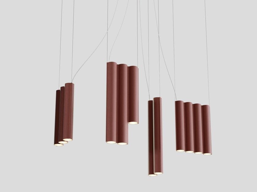 Silo 13 Led Powder Coated Aluminium Pendant Lamp With Dimmer By Lambert & Fils