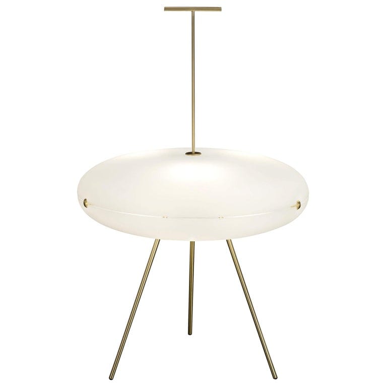 Gio Ponti 'luna Orizzontale' Floor Lamp In Satin Brass For Tato Italia