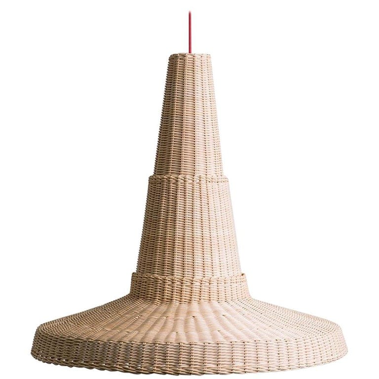 Bottega Intreccio Woven Wicker Caratteri Cocolla Pendant Lamp, By M. Bernabei