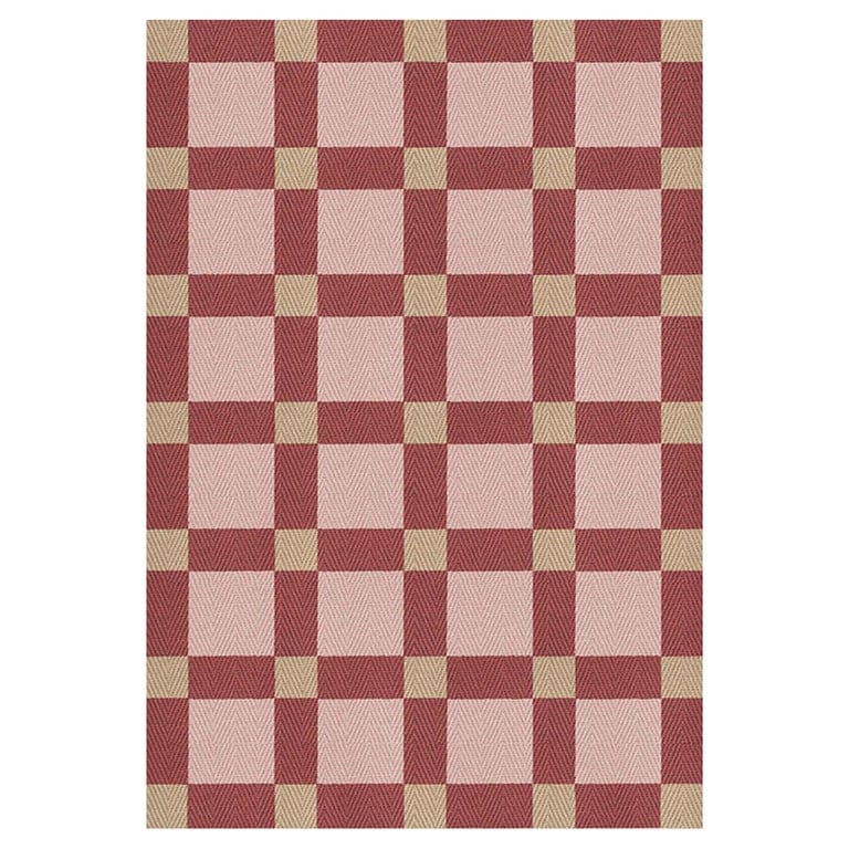 Evelina Kroon Jute Rug In Plum Punch By Layered, Hand-Woven Modern Design