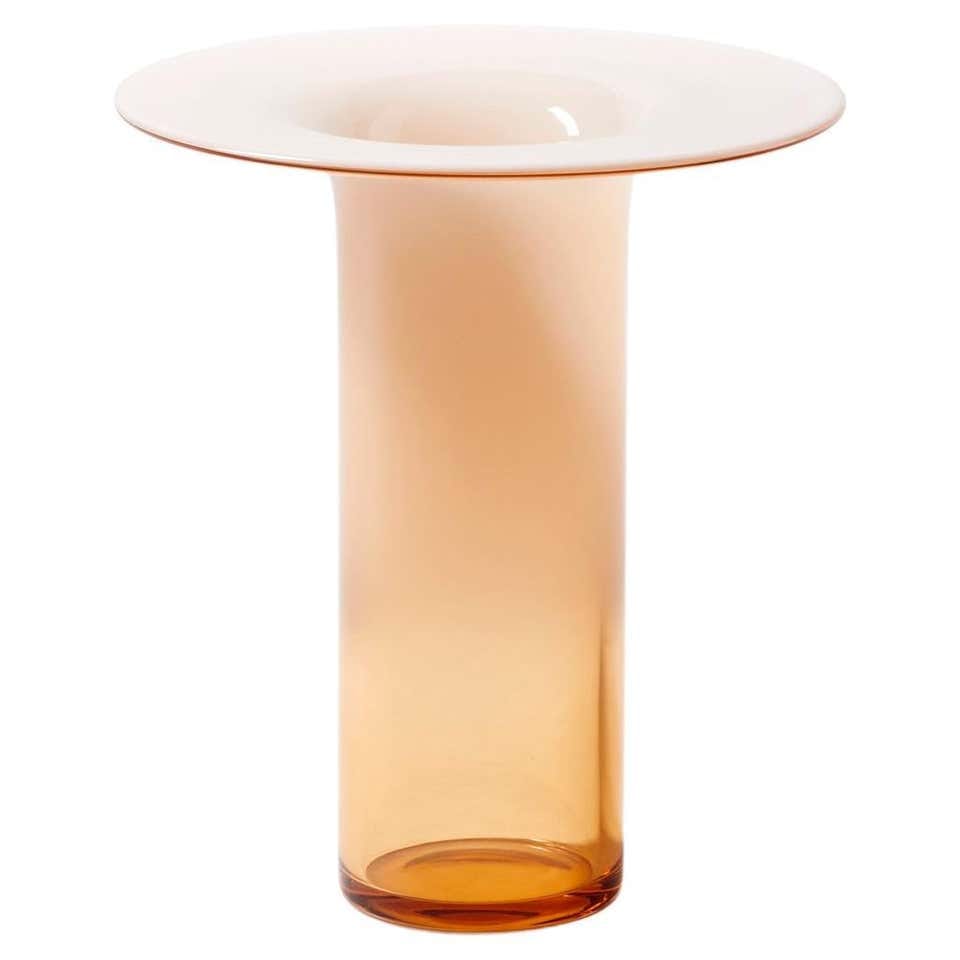 Cassina Silvan Rosa Sfumato Vase, Hand-Blown Glass, Mid-Century Italy