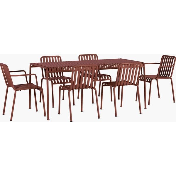 DESIGN WITHIN REACH - Palissade Dining Set, 4 Side Chairs & 2 Armchairs