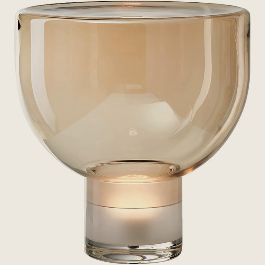 Amber glass — a material in the apartment